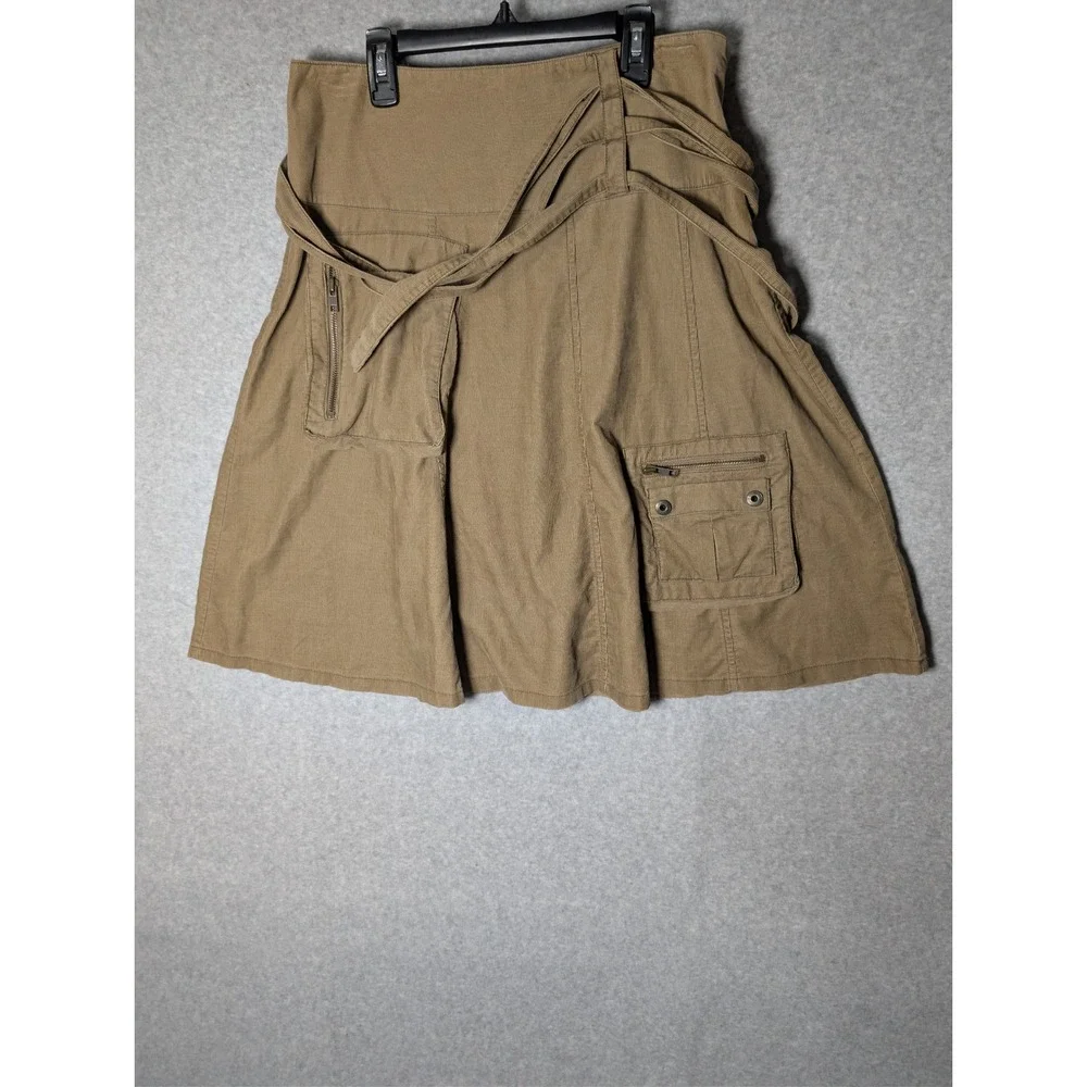 American Eagle Corduroy‎ Cargo Utility Skirt Womens 8 Side Zip Y2K Streetwear